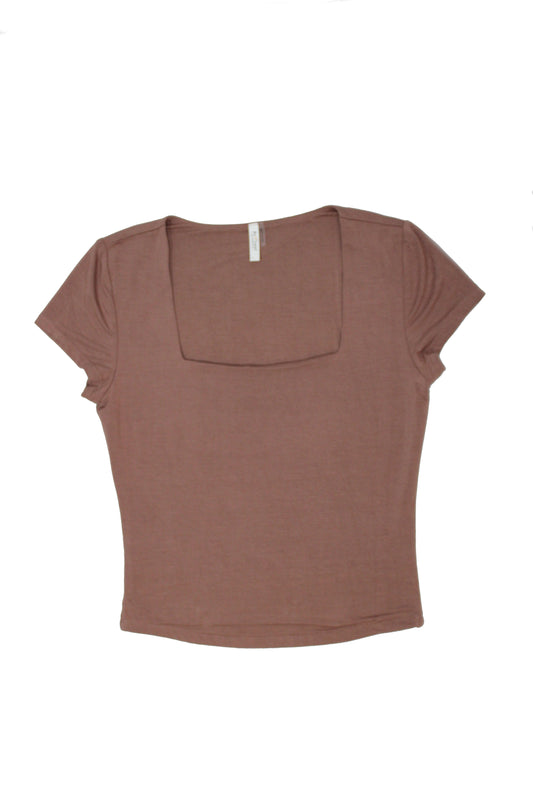 Square Neck Knit Tee